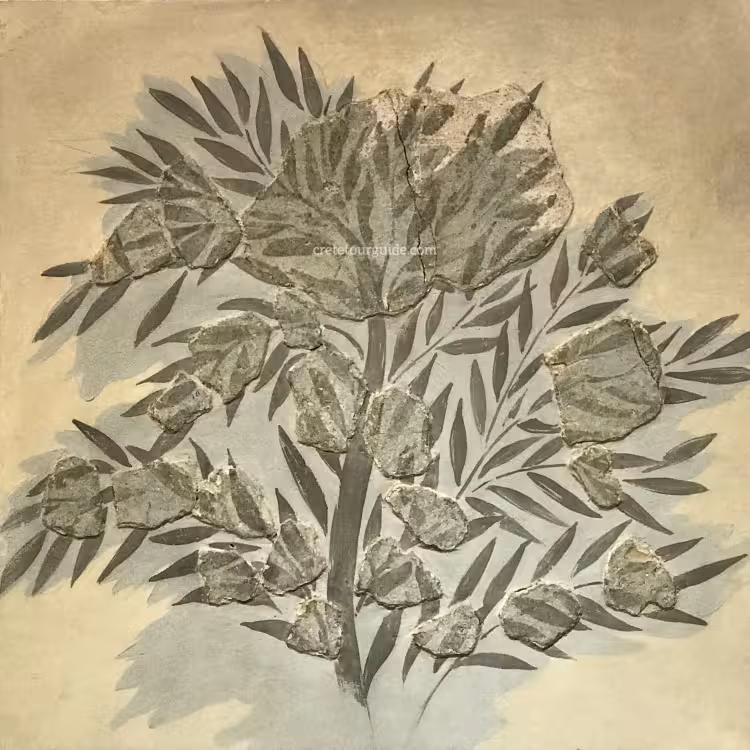 olive tree fresco from Knossos